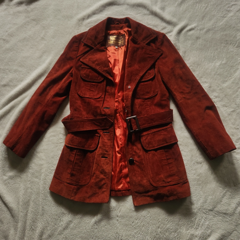 Elegant Women's Rust Utility Jacket